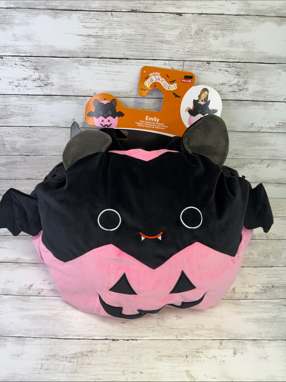 Squishmallows Emily the Bat Pink Pumpkin Halloween Plush 12 inch SQHW00961